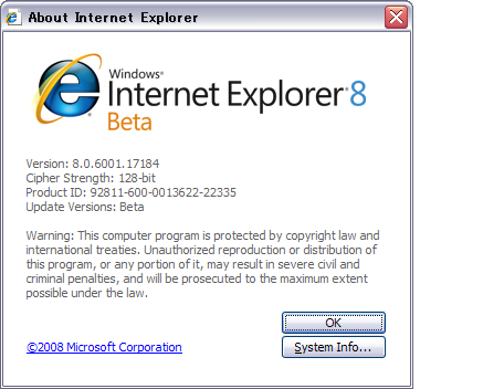 about IE8